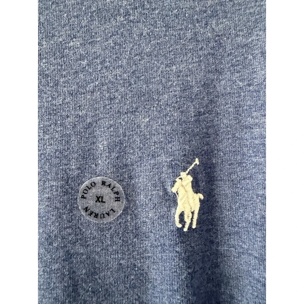 Polo Ralph Lauren T-Shirt Men's XL Heather Blue Crew Neck Short Sleeve Logo